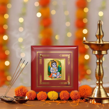 Bal Gopal |Baby Krishna | Devakinandana For Tabletop Frame in 24K Gold Plated Foil