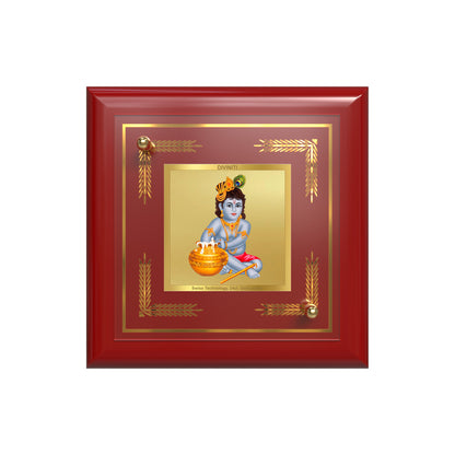 Makhan Gopal |Baby Krishna | Devakinandana For Tabletop Frame in 24K Gold Plated Foil