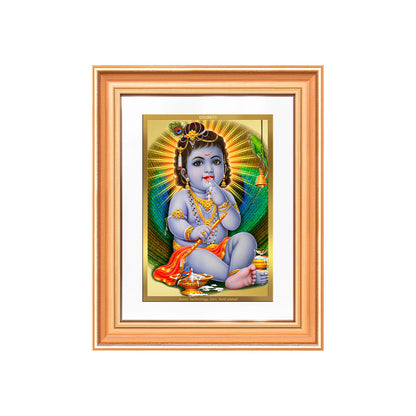 Bal Gopal |Baby Krishna | Devakinandana For Wall & Tabletop Frame in 24K Gold Plated Foil