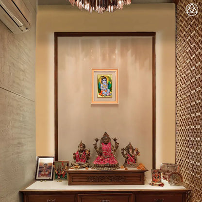 Bal Gopal | Baby Krishna | Devakinandana for Wall Photo Frame in 24K Gold Plated Foil