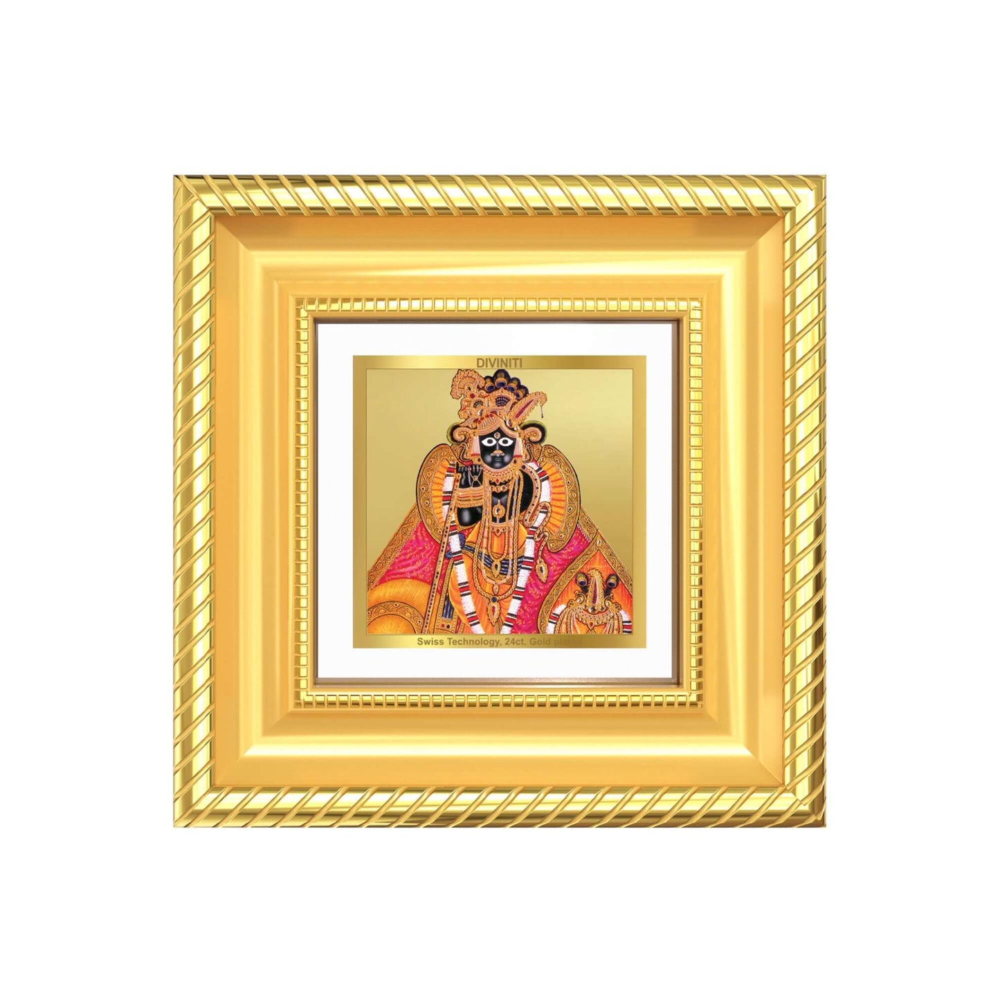 Banke Bihari | Kunjbihari Tabletop Photo Frame in 24K Gold Plated Foil
