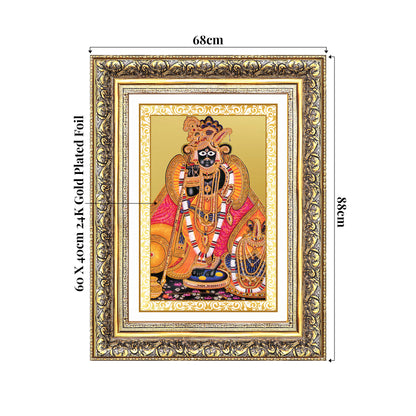 Banke Bihari | Kunjbihari Wall Mount Photo Frame in 24K Gold Plated Foil