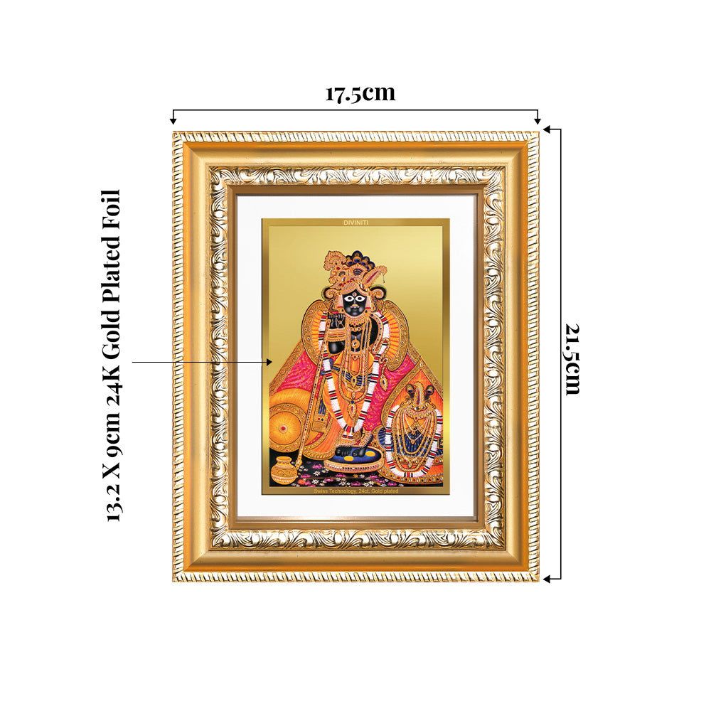 Banke Bihari Photo Frame in 24K Gold Plated Foil 