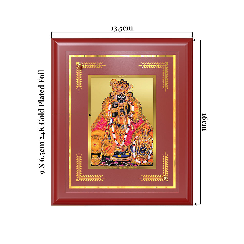 Banke Bihari | Kunjbihari Wall & Tabletop Frame in 24K Gold Plated Foil