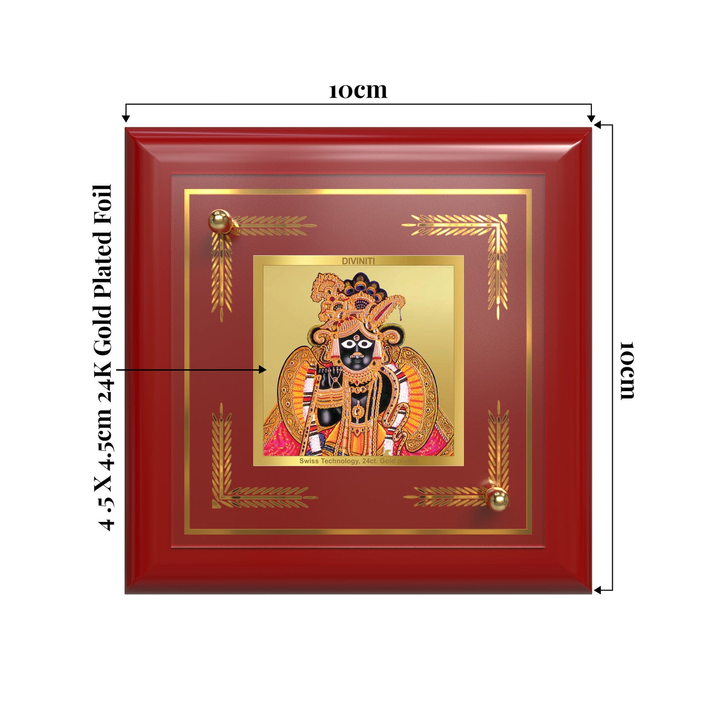 Banke Bihari | Kunjbihari Tabletop Frame in 24K Gold Plated Foil