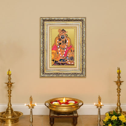Banke Bihari | Kunjbihari Wall Mount Photo Frame in 24K Gold Plated Foil
