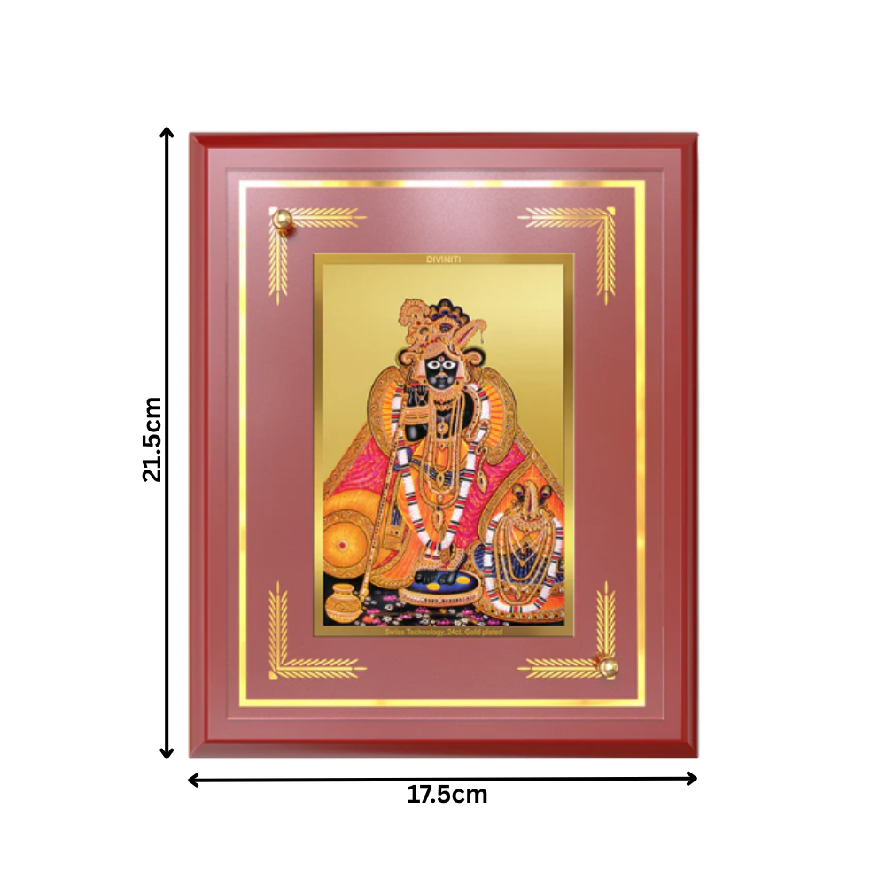 Banke Bihari | Kunjbihari Wall and Tabletop Photo Frame in 24K Gold Plated Foil
