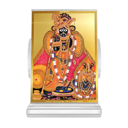 Banke Bihari | Kunjbihari Car Dashboard Frame in 24K Gold Plated Foil
