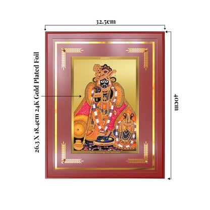 Banke Bihari | Kunjbihari Wall Mount Photo Frame in 24K Gold Plated Foil