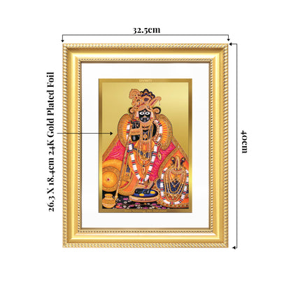 Banke Bihari | Kunjbihari Wall Mount Photo Frame in 24K Gold Plated Foil