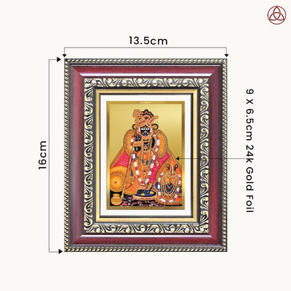 Bankey Bihari | Kunjbihari Tabletop Frame in 24K Gold Plated Foil