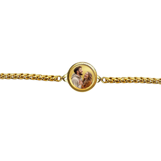 Customized Bracelet | 18MM Beads | 24K Gold Plated Foil | Divine for Gift