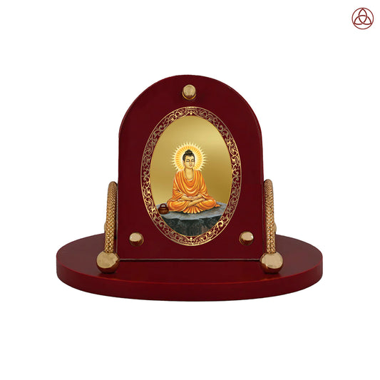 Buddha | Divine Buddha Car Dashboard & Tabletop Photo Frame in 24K Gold Plated Foil