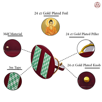 Buddha | Divine Buddha Car Dashboard & Tabletop Photo Frame in 24K Gold Plated Foil