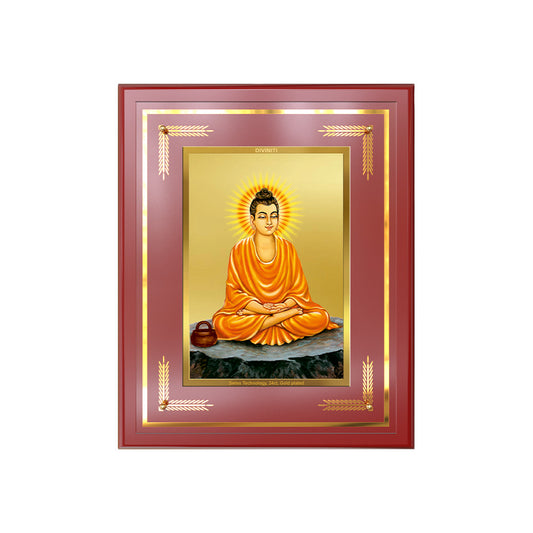 Lord Buddha| Car Dashbaord Wall & Tabletop Frame in 24K Gold Plated Foil
