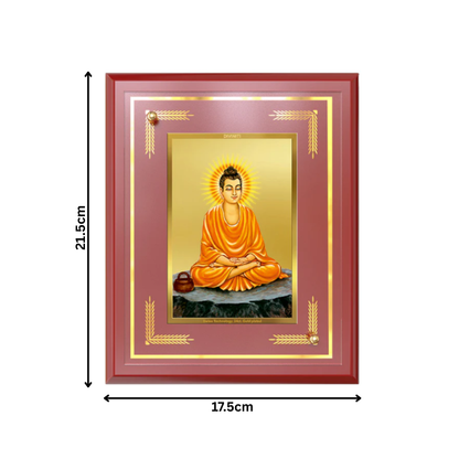 Lord Buddha | Gautam Buddha Wall and Tabletop Photo Frame in 24K Gold Plated Foil