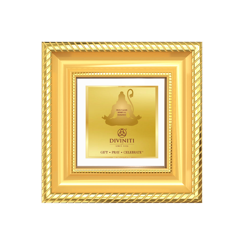 Diviniti Double Glass Frame Personalised Tabletop Photo Frame in 24K Gold Plated Foil