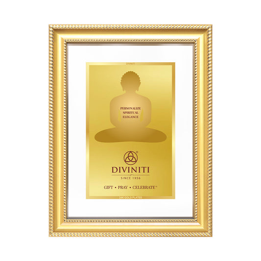Diviniti Double Glass Frame Personalised Wall Photo Frame in 24K Gold Plated Foil