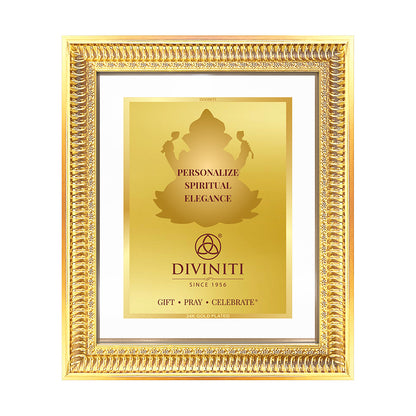 Diviniti Double Glass Frame Personalised Wall Photo Frame in 24K Gold Plated Foil | DG-022-S4