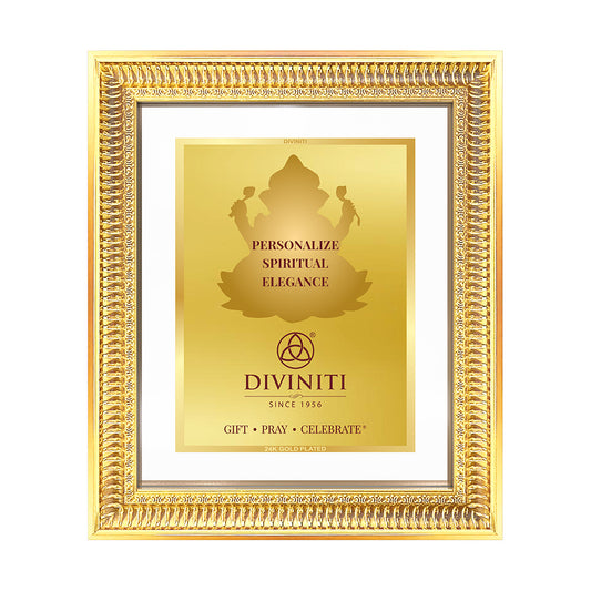 Diviniti Double Glass Frame Personalised Wall Photo Frame in 24K Gold Plated Foil | DG-022-S4