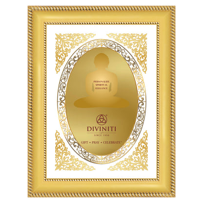 Diviniti Double Glass Frame Personalised Wall Photo Frame in 24K Gold Plated Foil