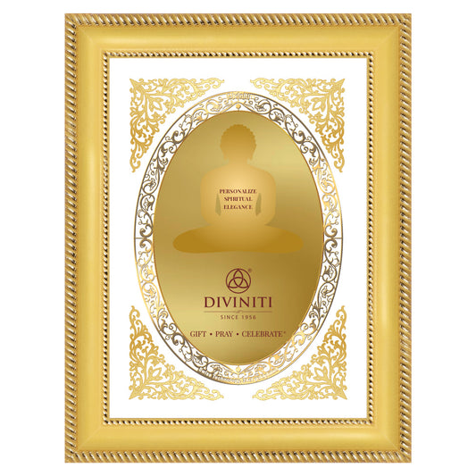Diviniti Double Glass Frame Personalised Wall Photo Frame in 24K Gold Plated Foil