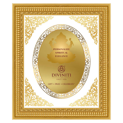 Diviniti Double Glass Frame Personalised Wall Photo Frame in 24K Gold Plated Foil | DG-022-S4