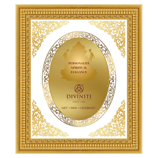 Diviniti Double Glass Frame Personalised Wall Photo Frame in 24K Gold Plated Foil | DG-022-S4