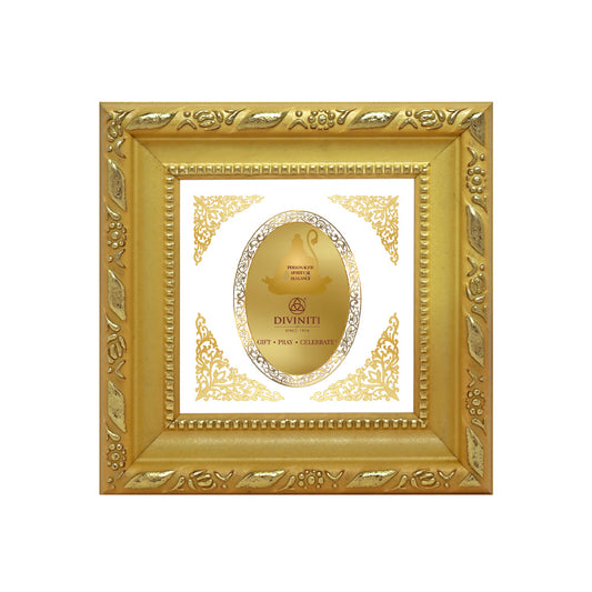 Diviniti Double Glass Frame Personalised Tabletop Photo Frame in 24K Gold Plated Foil