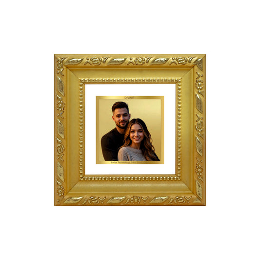 Diviniti Double Glass Frame Personalised Tabletop Photo Frame in 24K Gold Plated Foil | DG-103-S1A
