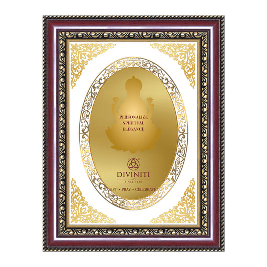 Diviniti Double Glass Frame Personalised Wall Photo Frame in 24K Gold Plated Foil