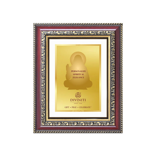 Diviniti Double Glass Frame Personalised Wall Photo Frame in 24K Gold Plated Foil