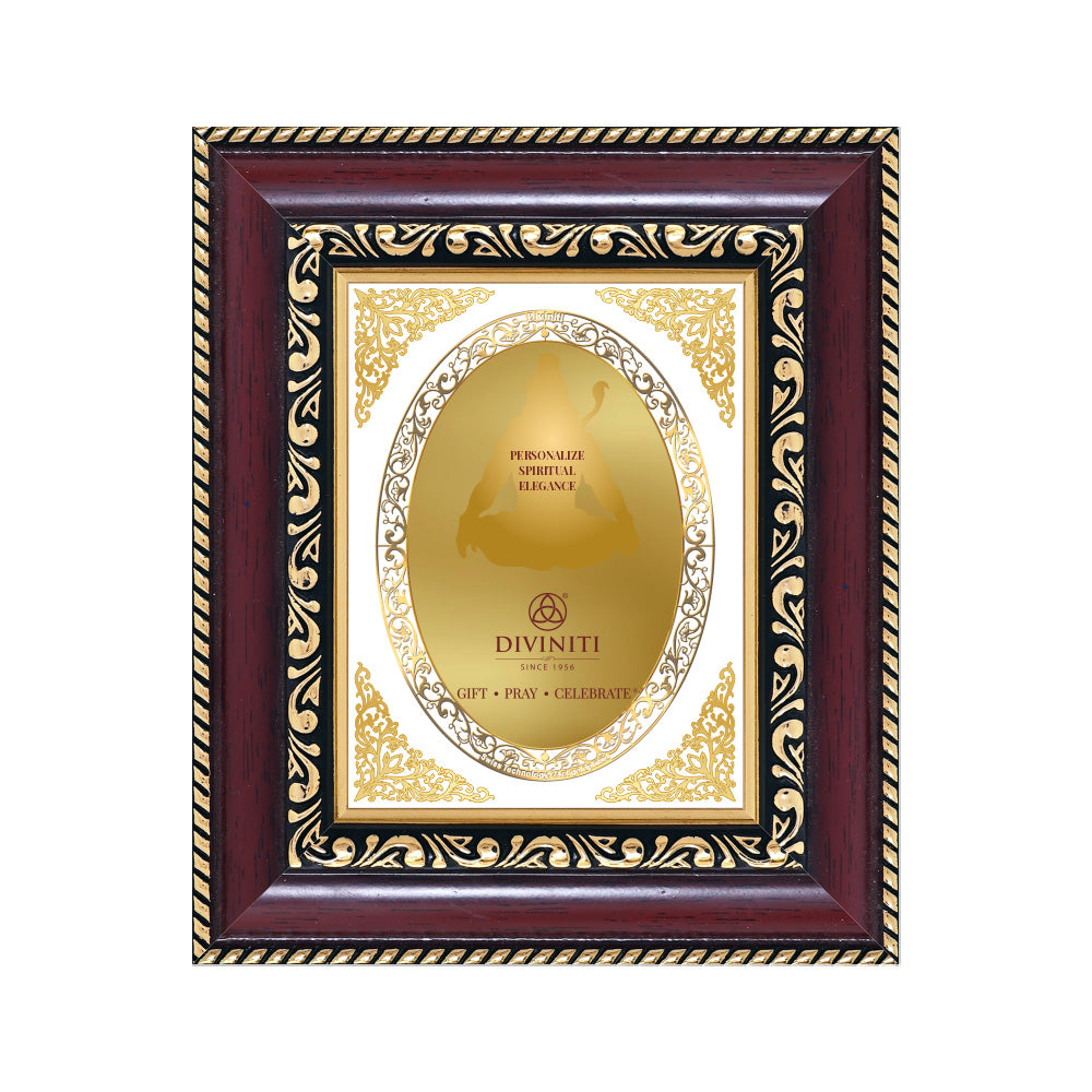 Diviniti Double Glass Frame Personalised Tabletop Photo Frame in 24K Gold Plated Foil