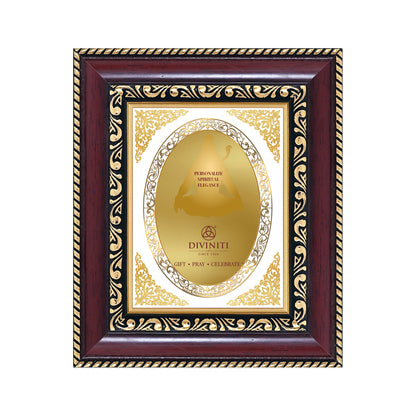 Diviniti Double Glass Frame Personalised Tabletop Photo Frame in 24K Gold Plated Foil