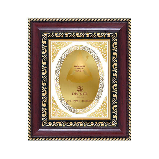 Diviniti Double Glass Frame Personalised Tabletop Photo Frame in 24K Gold Plated Foil