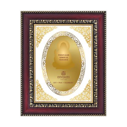 Diviniti Double Glass Frame Personalised Tabletop and Wall Photo Frame in 24K Gold Plated Foil