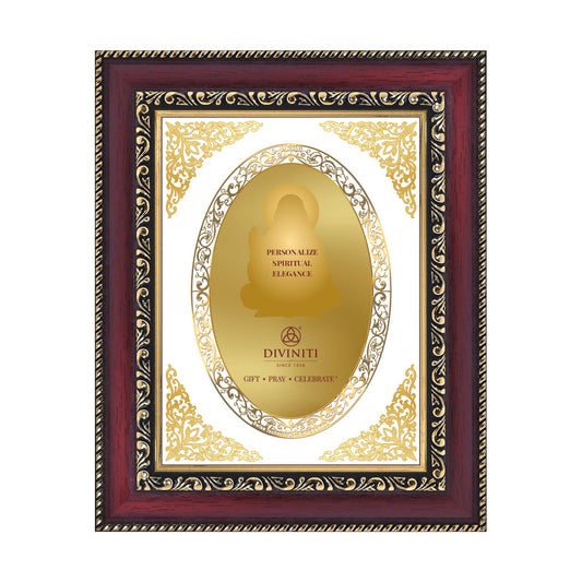 Diviniti Double Glass Frame Personalised Tabletop and Wall Photo Frame in 24K Gold Plated Foil