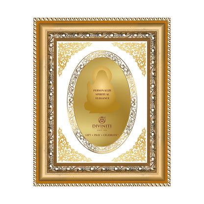 Diviniti Double Glass Frame Personalised Tabletop and Wall Photo Frame in 24K Gold Plated Foil