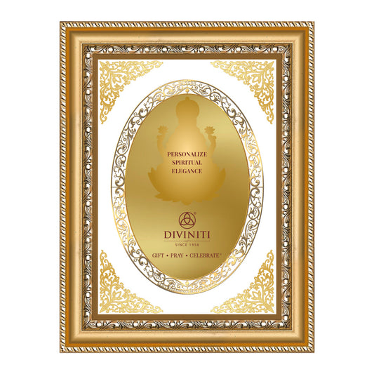 Diviniti Double Glass Frame Personalised Wall Photo Frame in 24K Gold Plated Foil