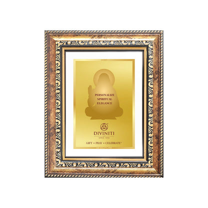 Diviniti Double Glass Frame Personalised Wall Photo Frame in 24K Gold Plated Foil