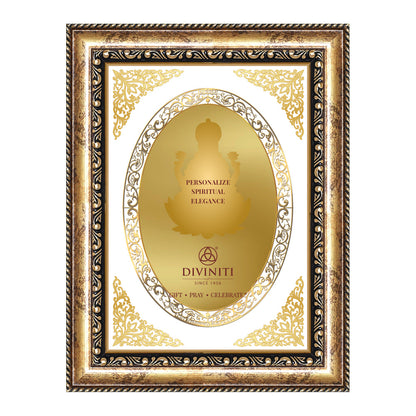 Diviniti Double Glass Frame Personalised Wall Photo Frame in 24K Gold Plated Foil