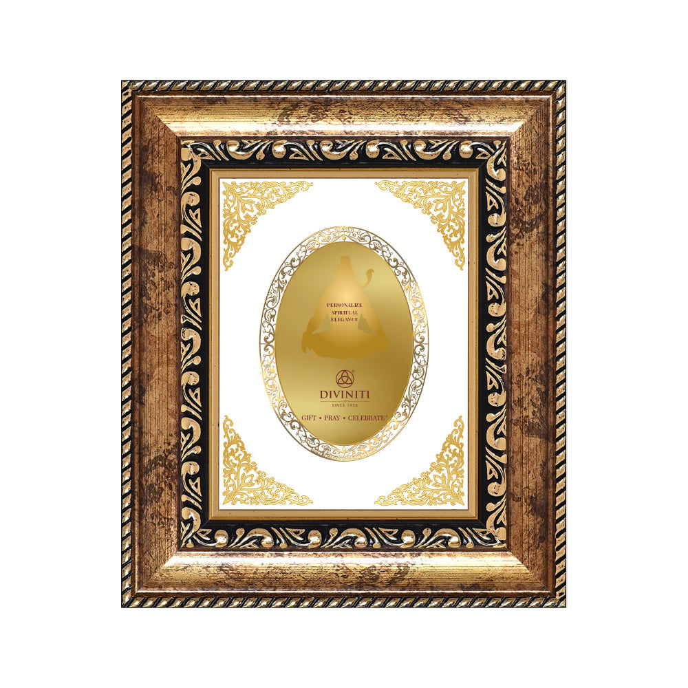 Diviniti Double Glass Frame Personalised Tabletop Photo Frame in 24K Gold Plated Foil