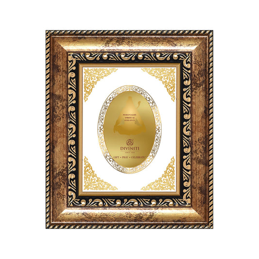 Diviniti Double Glass Frame Personalised Tabletop Photo Frame in 24K Gold Plated Foil