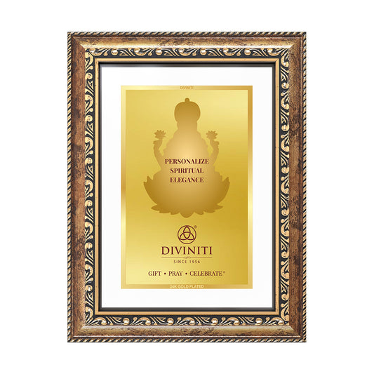 Diviniti Double Glass Frame Personalised Tabletop and Wall Photo Frame in 24K Gold Plated Foil