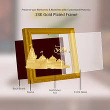 Load image into Gallery viewer, Diviniti 24K Gold Plated Ram Mandir Photo Frame For Home Decor, Wall Hanging, Table Decor, Puja Room &amp; Gift (13 CM X 15 CM)
