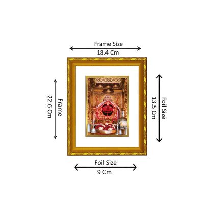 DIVINITI 24K Gold Plated Foil Salasar Balaji Photo Frame for Home Decor, Puja Room, Table Top, Wall Hanging, Workshop, Gift|DG103 Size 2 (22.6x18.4 CM)