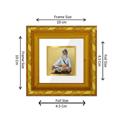 DIVINITI 24K Gold Plated Foil Baba Deep Singh Classic Photo Frame Idol for Home & Office Wall Decor, Puja Room, Table Top, Premium Gifts|DG103S1A (10x10 CM)