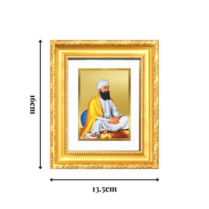 Diviniti 24K Gold Plated Guru Tegh Bahadur Sahib Ji |Sacred Sikh Table Top Frame for Home Decor & Office Ambiance | Premium Spiritual Gift