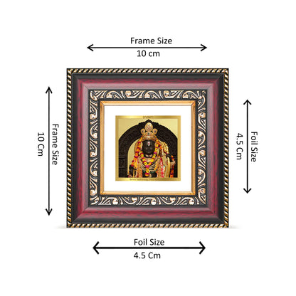 DIVINITI 24K Gold Plated Lord Ram Lalla Photo Frame Idol for Home Decor, Workshop, Puja Room, Wall Hanging, Table Top, Gifts|DG105S1A (10x10 CM)