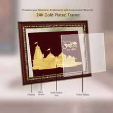 Load image into Gallery viewer, Diviniti 24K Gold Plated Ram Mandir Photo Frame For Home Decor, Wall Hanging Decor, Puja Room &amp; Gift (32.5 CM X 25.5 CM)
